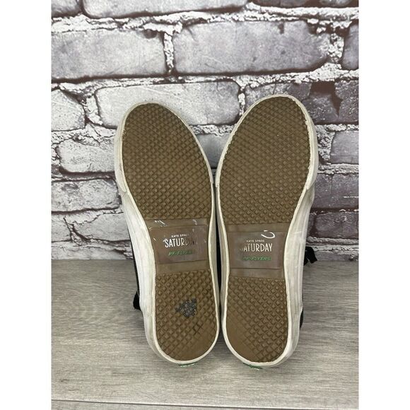 Kate Spade Saturday PF-Flyers Black Leather Low Top Sneakers Women Sz 8M US/39EU - Picture 4 of 16